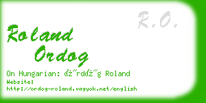 roland ordog business card